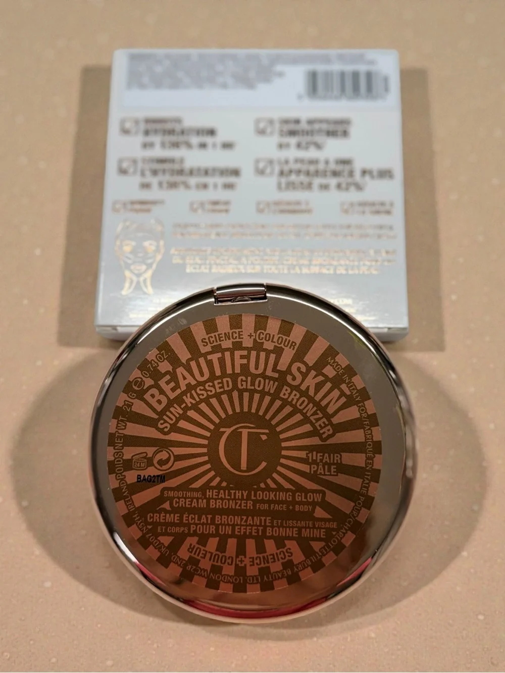 Charlotte Tilbury Sun-Kissed Glow Bronzer Shade 1 Fair Pale Full Size 0.74oz NIB